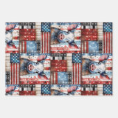 American Pig Farm Folk Art Geschenkpapier Set (Vorderseite)