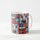 American Pig Farm Folk Art Kaffeetasse (VorderseiteRechts)