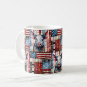 American Pig Farm Folk Art Kaffeetasse (Vorderseite Links)