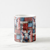 American Pig Farm Folk Art Kaffeetasse (Mittel)