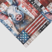 American Pig Farm Folk Art Seidenpapier (Detail)