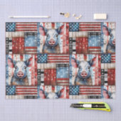 American Pig Farm Folk Art Seidenpapier (Handwerk)