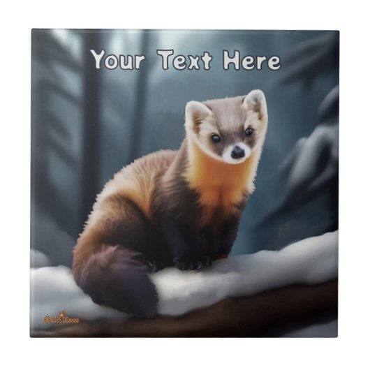 American Pine Marten Fliese (Vorderseite)