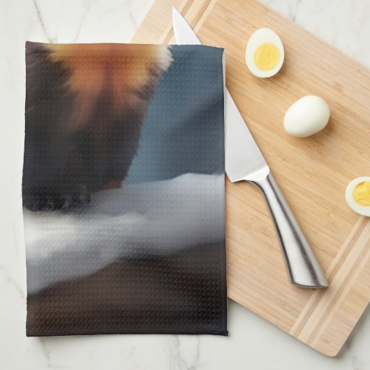 American Pine Marten Geschirrtuch (Viertel Falte)