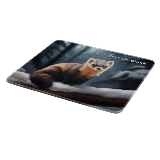American Pine Marten Schneidebrett (Ecke)