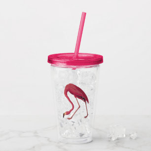 American Pink Flamingo Vintag Acryltrinkbecher