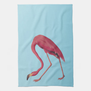 American Pink Flamingo Vintag Art Geschirrtuch