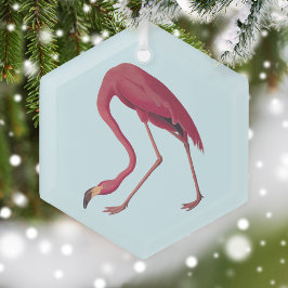 American Pink Flamingo Vintag Art Ornament Aus Glas