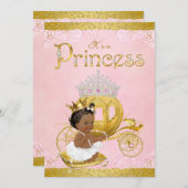 American Pink Gold Princess Baby Dusche Einladung (Vorne/Hinten)