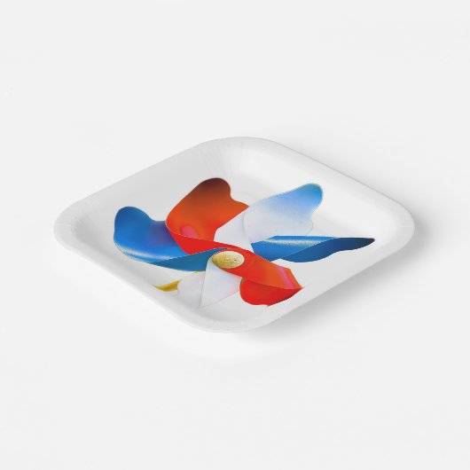 American Pinwheel Pappteller (Gewinkelt)