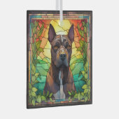American Pit Bull Dog Ornament Aus Glas (Vorderseite Rechts)