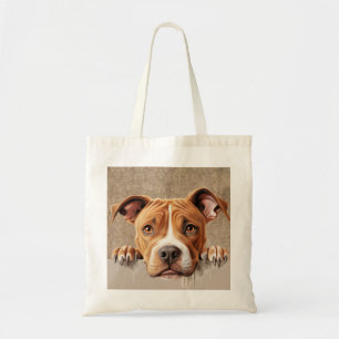 American Pit Bull Peeking Puppy Doet Tragetasche