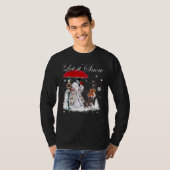 American Pit Bull Santa Dog Weihnachtsschneemann X T-Shirt (Vorne ganz)