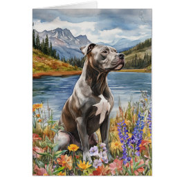 American Pit Bull Terrier - 5" x 7" Art Card