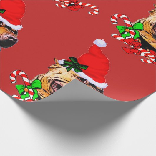 American Pit Bull Terrier Christmas Geschenkpapier (Ecke)