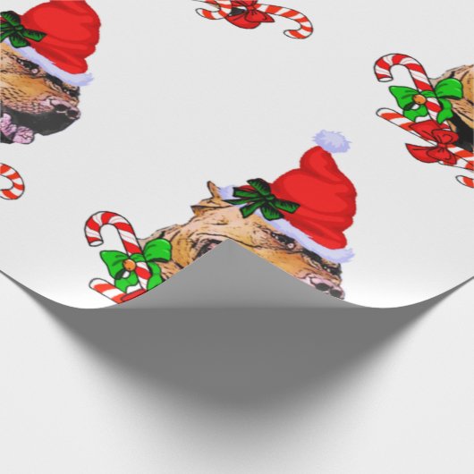 American Pit Bull Terrier Christmas Geschenkpapier (Ecke)