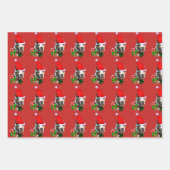American Pit Bull Terrier Christmas Geschenkpapier Set (Vorderseite)