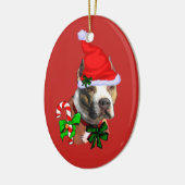 American Pit Bull Terrier Christmas Keramik Ornament (Links)