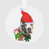 American Pit Bull Terrier Christmas Ornament (Rückseite)