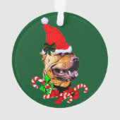 American Pit Bull Terrier Christmas Ornament (Rückseite)