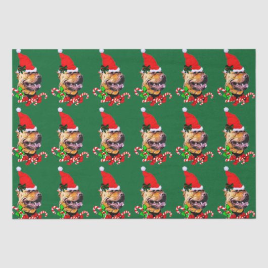 American Pit Bull Terrier Christmas Seidenpapier (Vorderseite)
