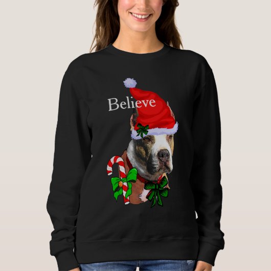American Pit Bull Terrier Christmas Sweatshirt (Vorderseite)