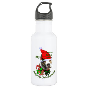 American Pit Bull Terrier Christmas Trinkflasche