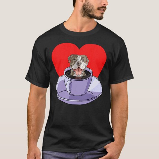 American Pit Bull Terrier Coffee T-Shirt (Vorderseite)
