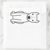 American Pit Bull Terrier (Croppe Oars) Rechteckiger Aufkleber (Tasche)