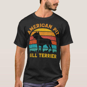 American Pit Bull Terrier Dog liebt Sonnenuntergan T-Shirt