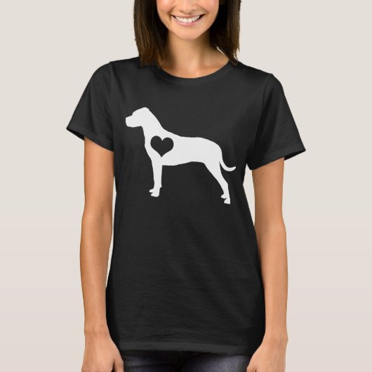 American Pit Bull Terrier Heart Dark T - Shirt (Vorderseite)