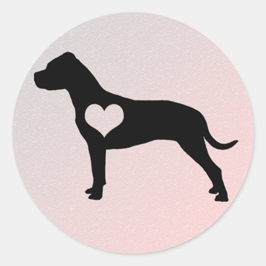 American Pit Bull Terrier Heart Stickers (Vorderseite)