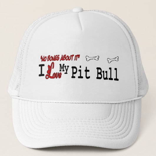 American Pit Bull Terrier (I Liebe) Hat Truckerkappe (Vorderseite)