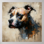 American Pit Bull Terrier Kunstposter Poster (Vorne)