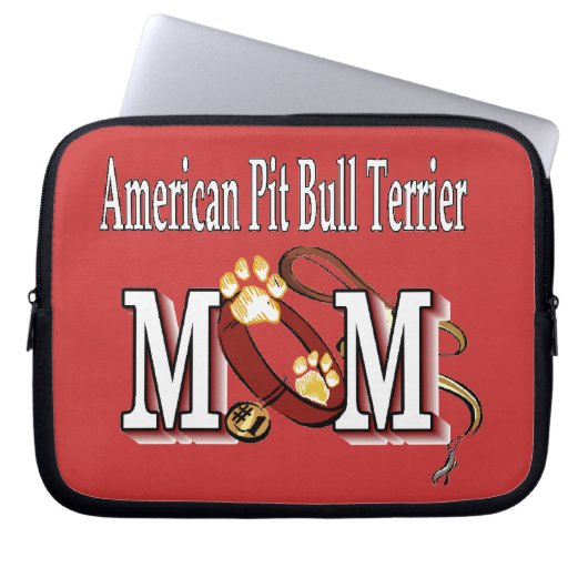 American Pit Bull Terrier MAMA Laptopschutzhülle (Vorderseite)