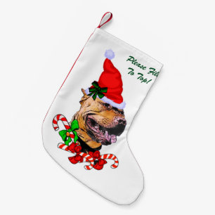 American Pit Bull Terrier Merry Kleiner Weihnachtsstrumpf