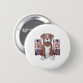 American Pit Bull Terrier Puppy Dog Button (Vorne & Hinten)