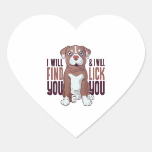 American Pit Bull Terrier Puppy Dog Herz-Aufkleber