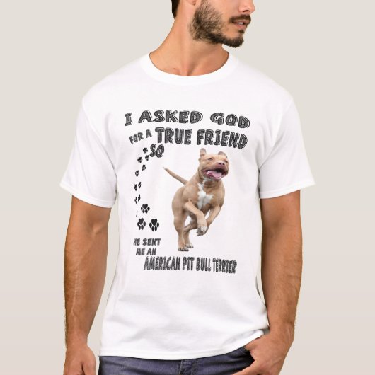 American Pit Bull Terrier Quote Mama, Pit Vater Pr T-Shirt (Vorderseite)