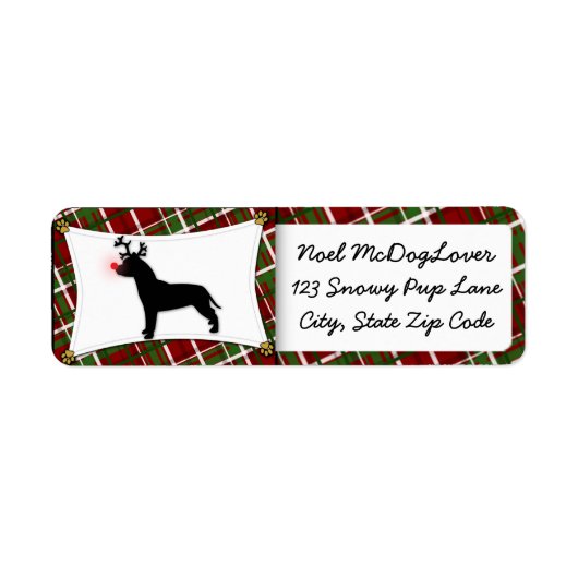 American Pit Bull Terrier Reindeer Weihnachten (Vorne)