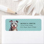 American Pit Bull Terrier Rücksendeadressen-Aufkle (Insitu)