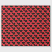 American Pit Bull Terrier Silhouette Geschenkpapier (Flach)