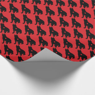 American Pit Bull Terrier Silhouette Geschenkpapier