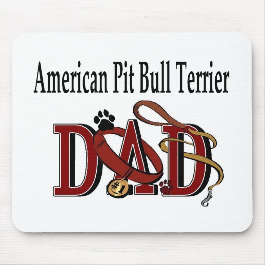 American Pit Bull Terrier Vater Mousepad (Vorne)