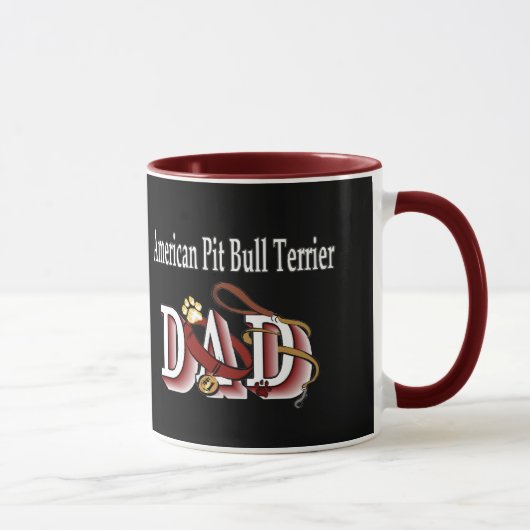 American Pit Bull Terrier Vater Tasse (Rechts)