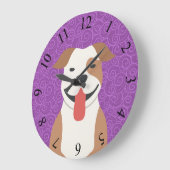 American Pit Bull Terrier Wall Clock Große Wanduhr (Winkel)
