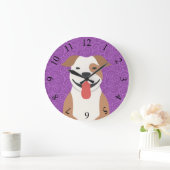 American Pit Bull Terrier Wall Clock Große Wanduhr (Zuhause)