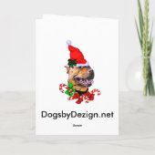 American Pit Bull Terrier Weihnachtsgeschenke Feiertagskarte (Rückseite)