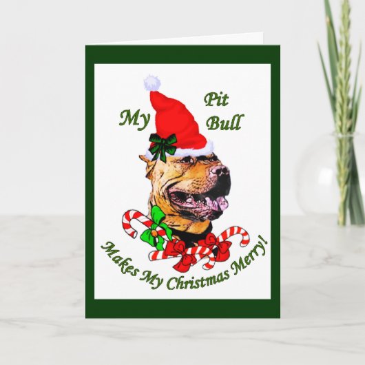 American Pit Bull Terrier Weihnachtsgeschenke Feiertagskarte (Vorderseite)