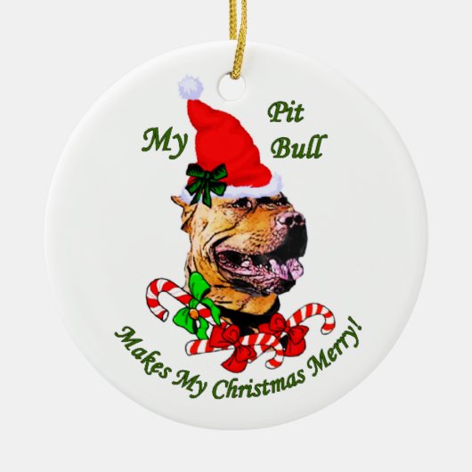 American Pit Bull Terrier Weihnachtsschmuck (Vorne)